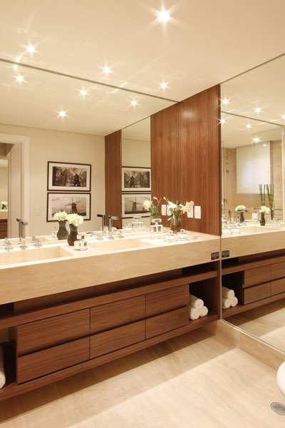 vantagens e desvantagens spots na iluminação decoração banheiro